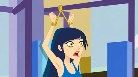 In the gym, Jen and Julie animated short