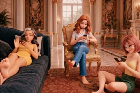 In the mansion lounge