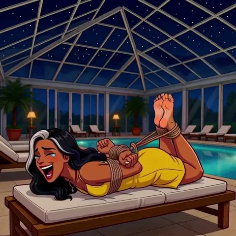 By the pool, Eve's route